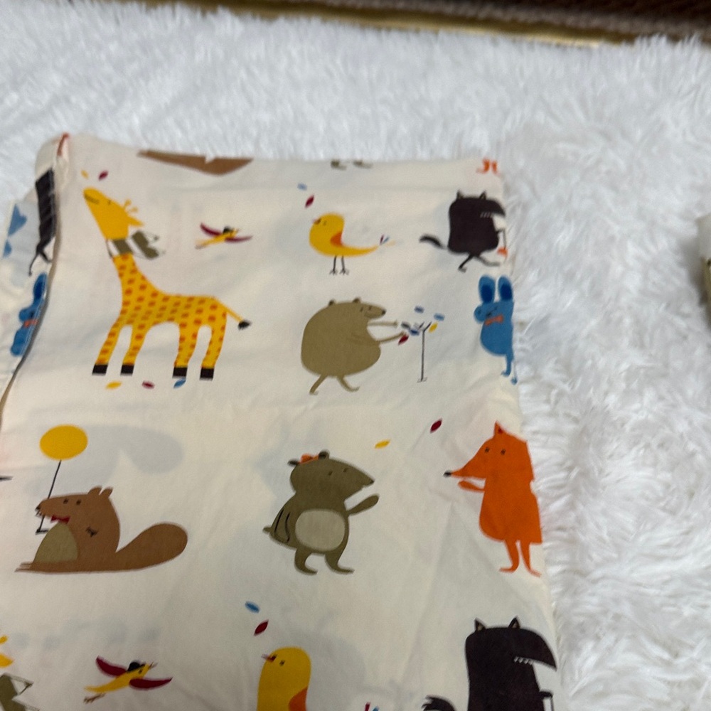 Land Of Nod Animal Print Bedding Flat Sheet Only Multicolor